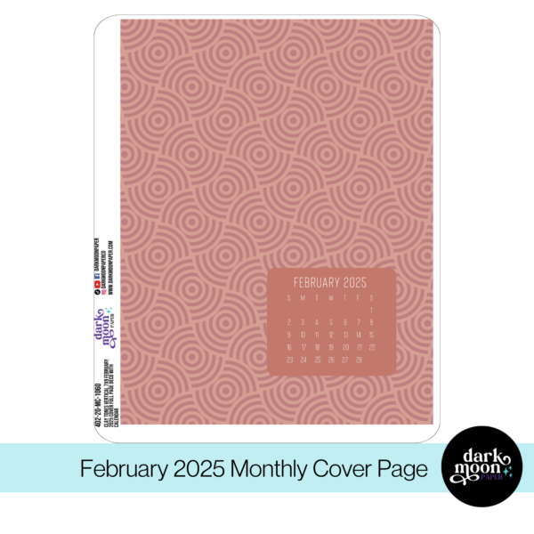 Standard Vertical Planner Monthly Cover Page - Clay Tones - 402-20-MC - Image 2