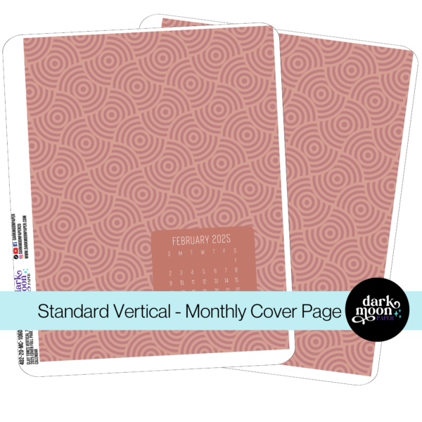 Standard Vertical Planner Monthly Cover Page - Clay Tones - 402-20-MC