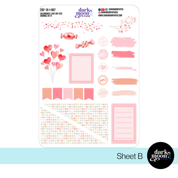 Any Size Notebook Journal Kit - Colorburst Love - 202-10-M - Image 3