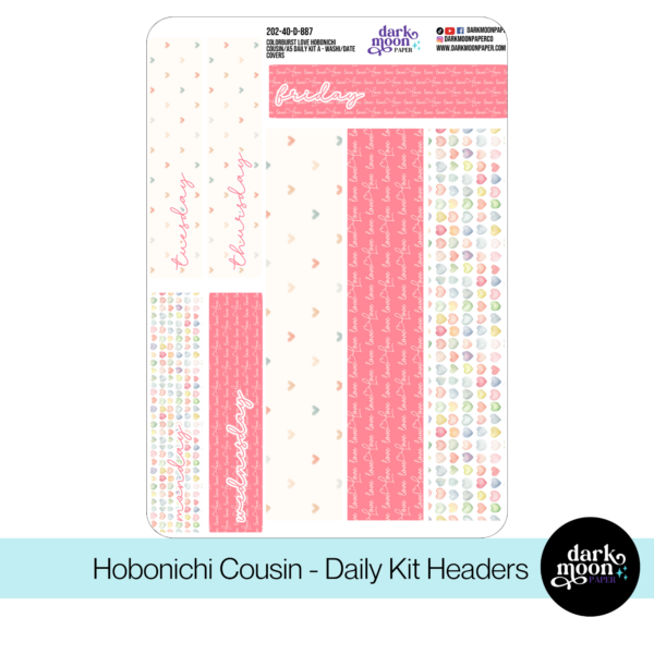 Hobonichi Cousin Daily Pages Kit - Colorburst Love - 202-40-D - Image 2