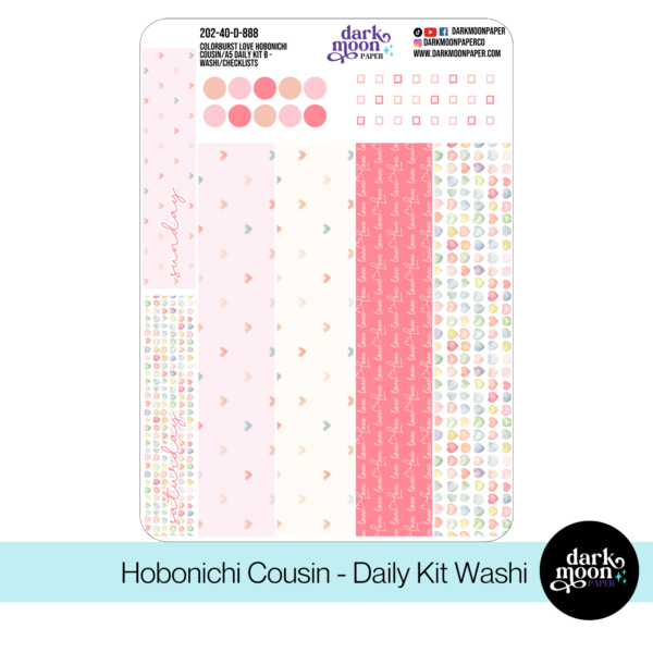 Hobonichi Cousin Daily Pages Kit - Colorburst Love - 202-40-D - Image 3