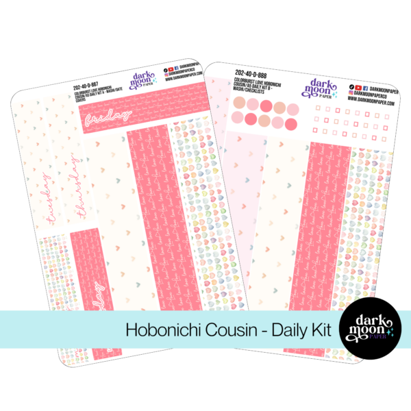 Hobonichi Cousin Daily Pages Kit - Colorburst Love - 202-40-D