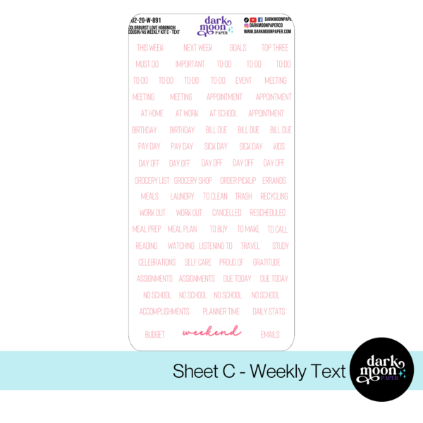 Hobonichi Cousin Weekly Kit - Colorburst Love - 202-40-W - Image 4