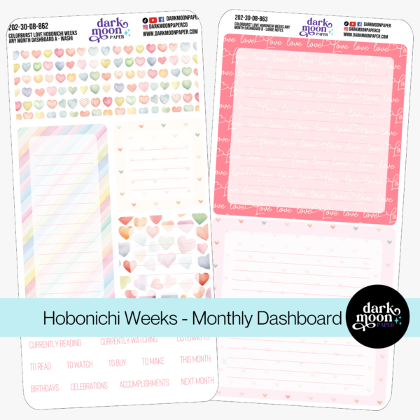 Hobonichi Weeks Dashboard Kit - Colorburst Love - 202-30-DB - Image 4