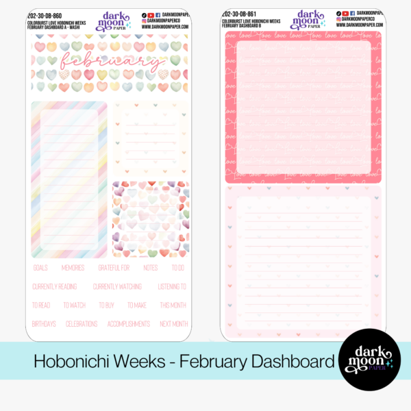 Hobonichi Weeks Dashboard Kit - Colorburst Love - 202-30-DB - Image 5