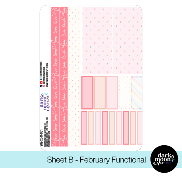 Standard Vertical Planner Any Month Monthly Kit - Colorburst Love - 202-20-AM - Image 2