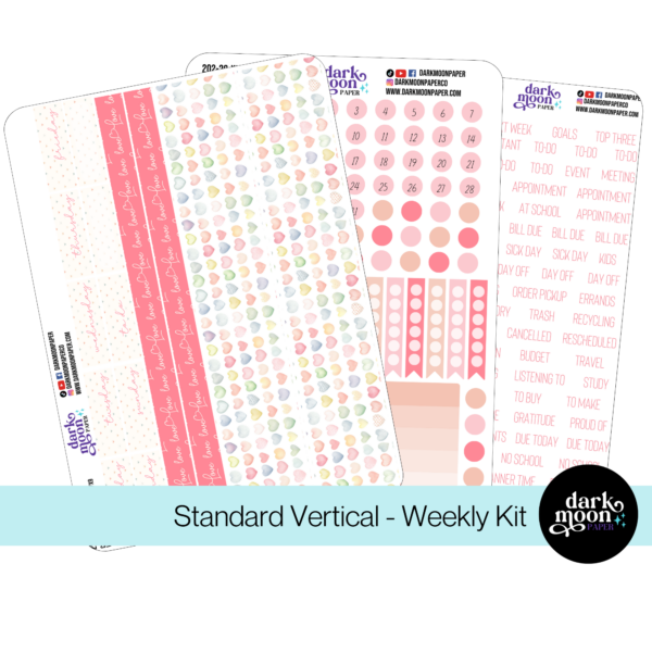 Standard Vertical Planner Weekly Kit - Colorburst Love - 202-20-W