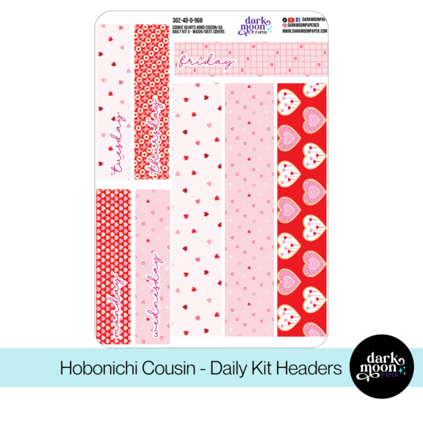 Hobonichi Cousin Daily Pages Kit | Cookie Hearts | 302-40-D - Image 2