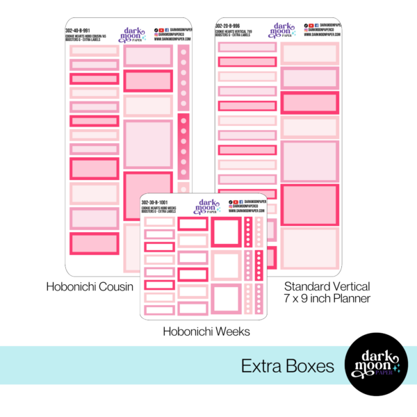 COOKIE HEARTS Hobonichi Cousin Hobo Weeks A5 Boosters Boxes