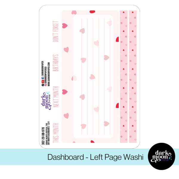 Standard Vertical Planner Dashboard Kit | Cookie Hearts | 302-20-DB - Image 4