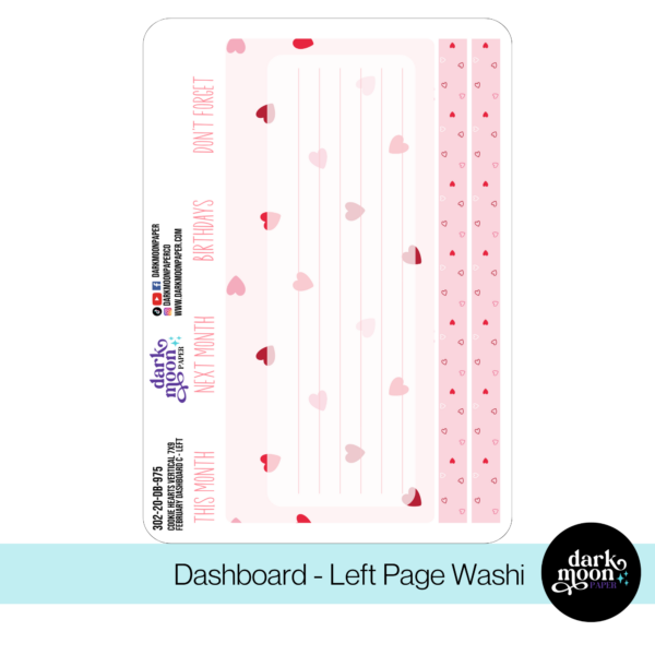 Standard Vertical Planner Dashboard Kit | Cookie Hearts | 302-20-DB - Image 7