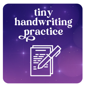 tiny handwriting practice unlocked free resource