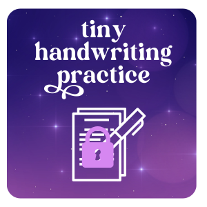 tiny handwriting practice free worksheets