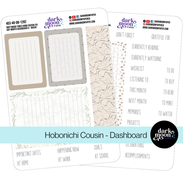 Hobonichi Cousin Dashboard Kit - Driftwood Tones - 403-40-DB - Image 2