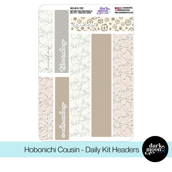 Hobonichi Cousin Daily Pages Kit - Driftwood Tones - 403-40-D - Image 2