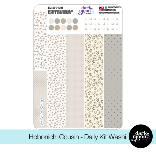 Hobonichi Cousin Daily Pages Kit - Driftwood Tones - 403-40-D - Image 3