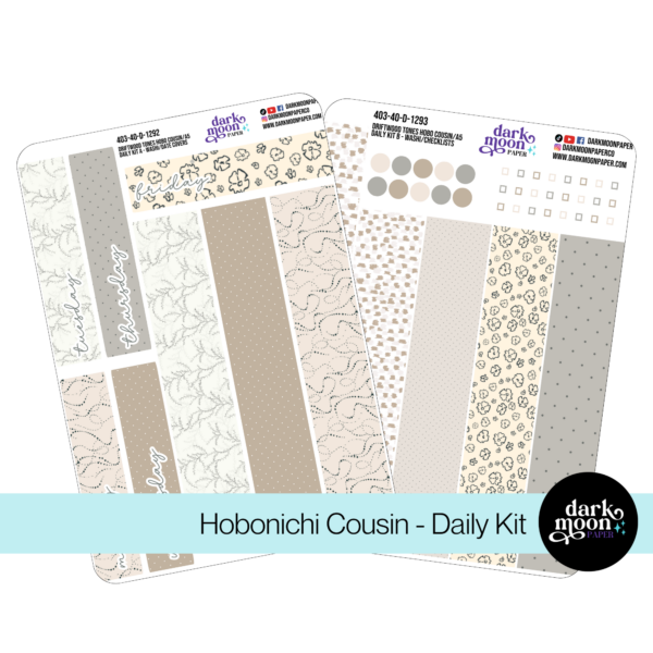 Hobonichi Cousin Daily Pages Kit - Driftwood Tones - 403-40-D