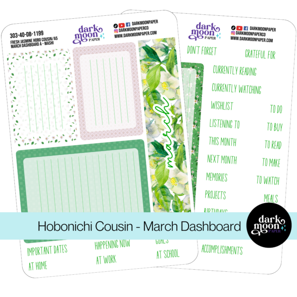 Hobonichi Cousin Dashboard Kit - Fresh Jasmine - 303-40-DB