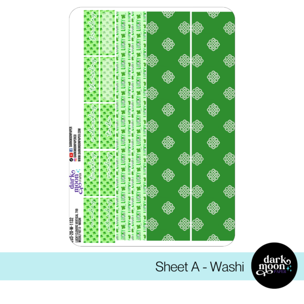 Standard Vertical Planner Weekly Kit - Lucky Clovers - 203-20-W - Image 4